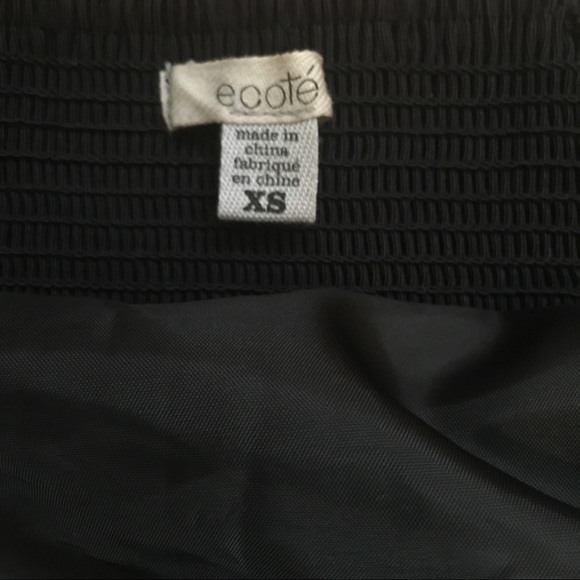 Ecoté Faille Side Print Dress Navy Blue SZ XS EUC - Picture 4 of 7